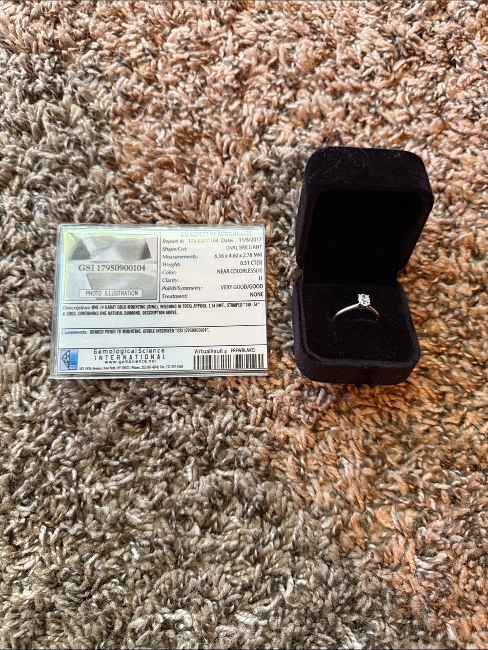 0.5 karat oval diamond engagement ring